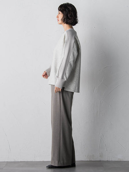 【大きいサイズ】メルトンニットドッキングカットソー