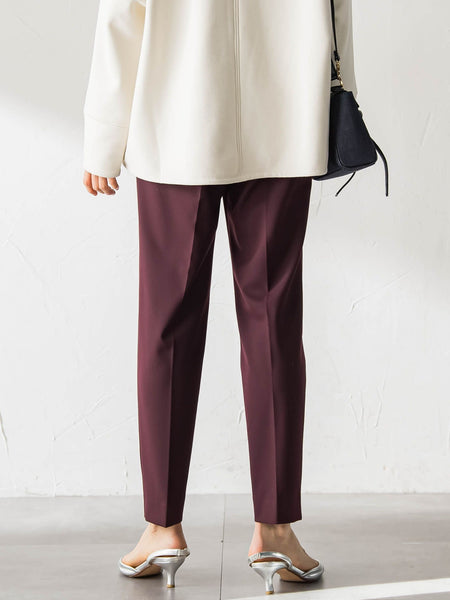 【WEB限定】美シルエット裏起毛ストレッチパンツ≪13号あり/毛玉防止≫