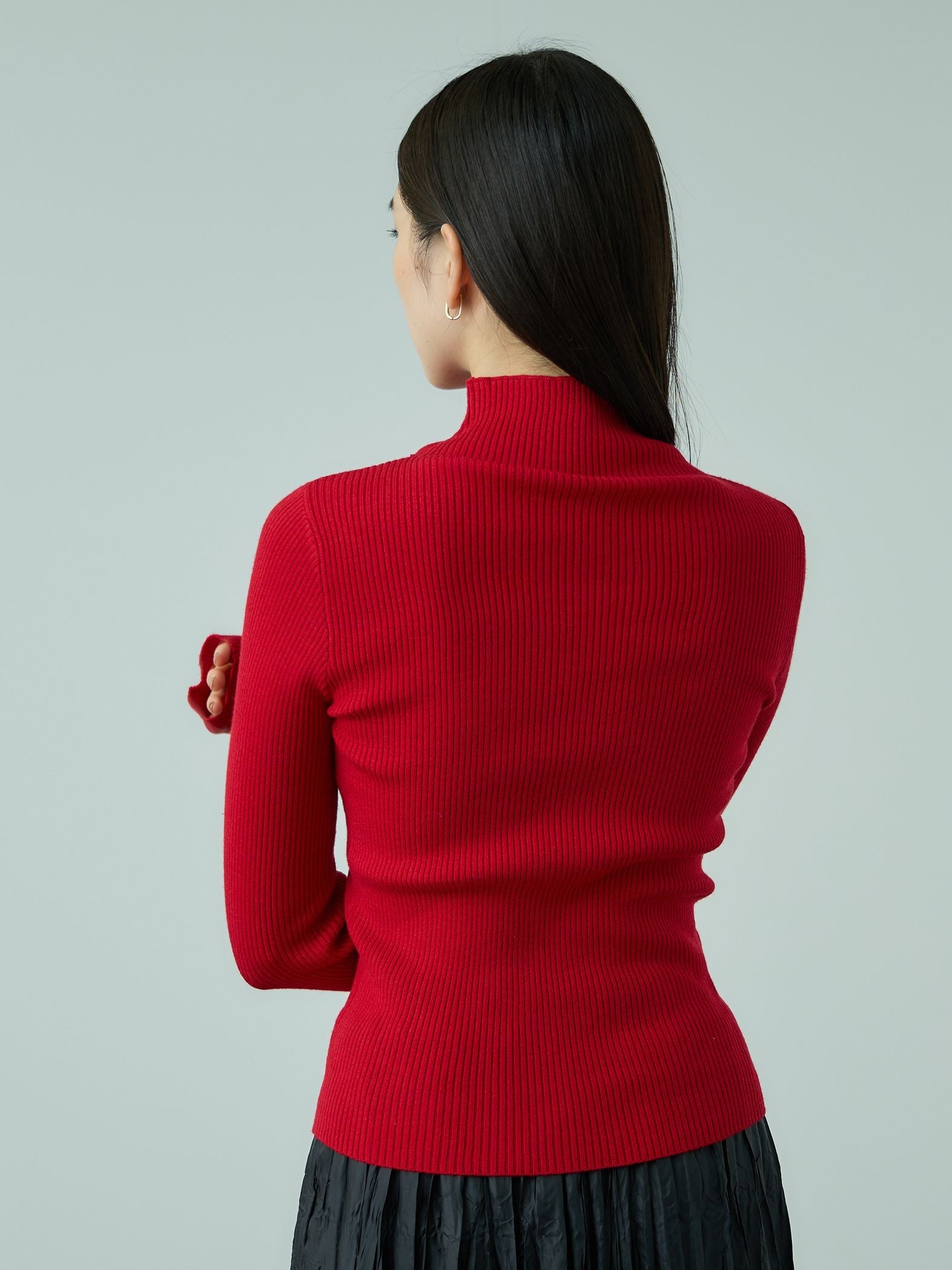 サムホールハイネックニットプルオーバー≪手洗い可能≫