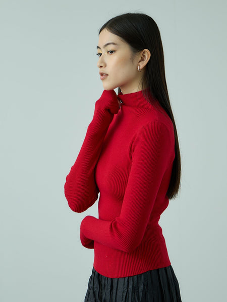 サムホールハイネックニットプルオーバー≪手洗い可能≫