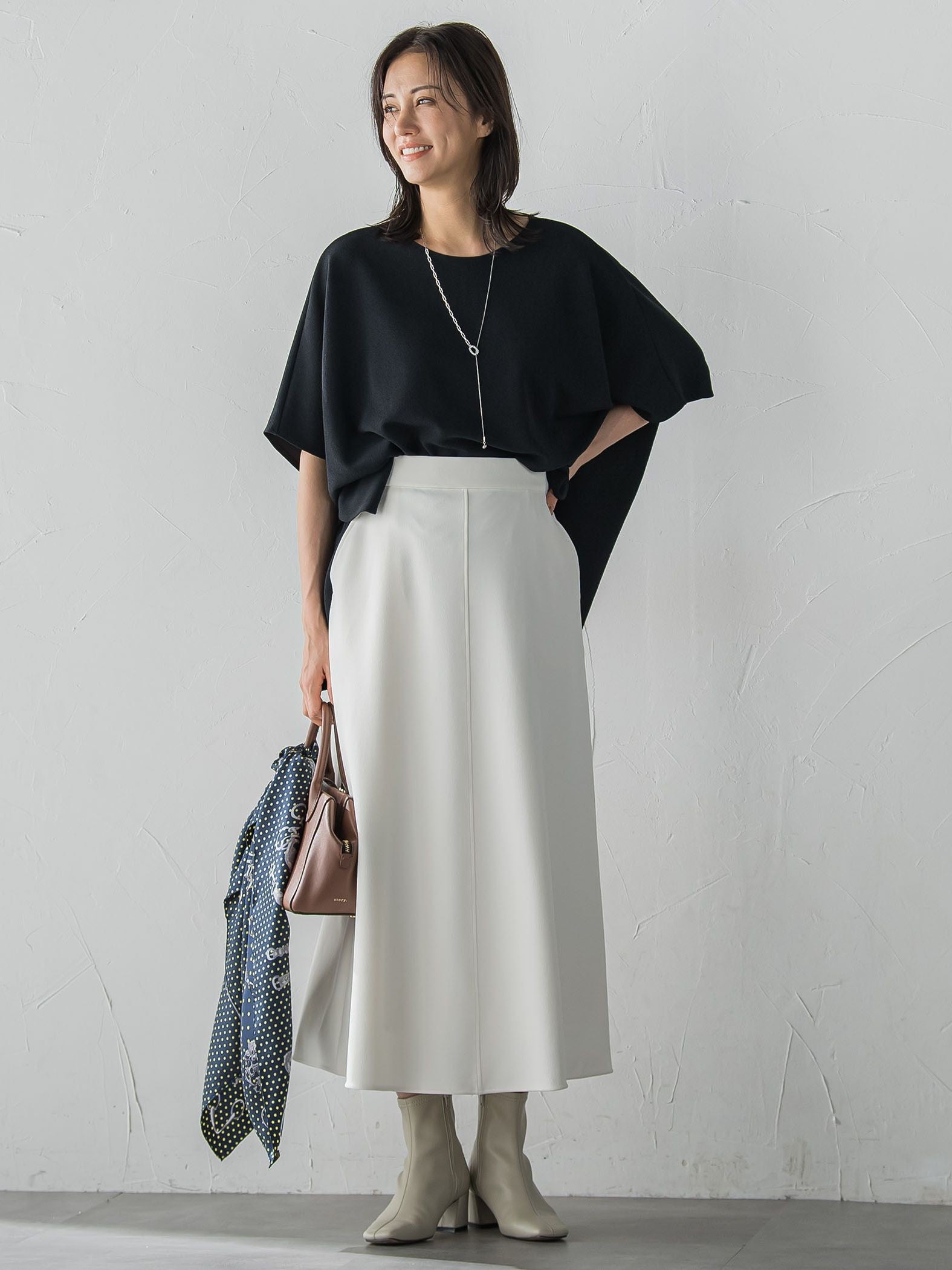 つぶつぶジョーゼットカットソー≪洗濯機で洗える≫