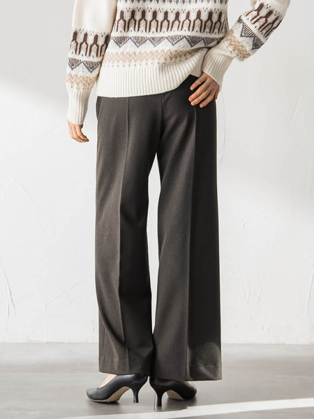 両面起毛ドロストワイドパンツ