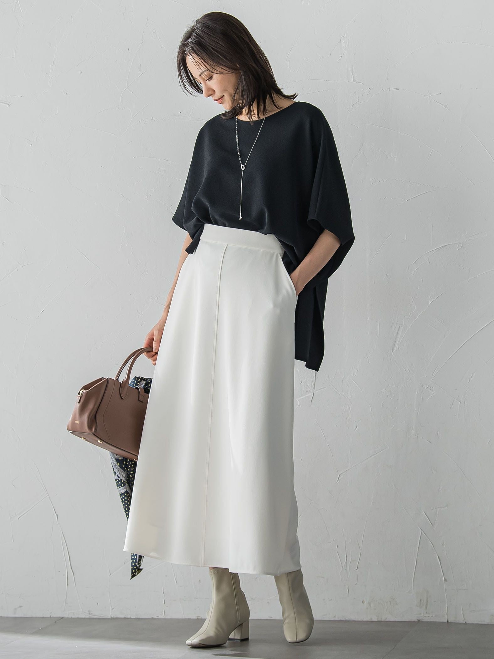 つぶつぶジョーゼットカットソー≪洗濯機で洗える≫