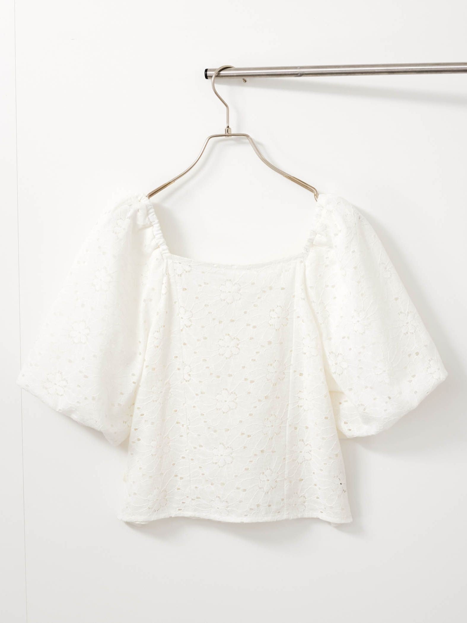 【SHIORI IRIE コラボ】2WAYオフショルレースブラウス≪手洗い可能≫