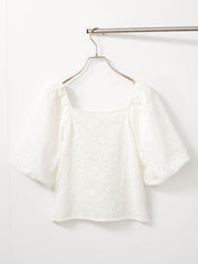 【SHIORI IRIE コラボ】2WAYオフショルレースブラウス≪手洗い可能≫