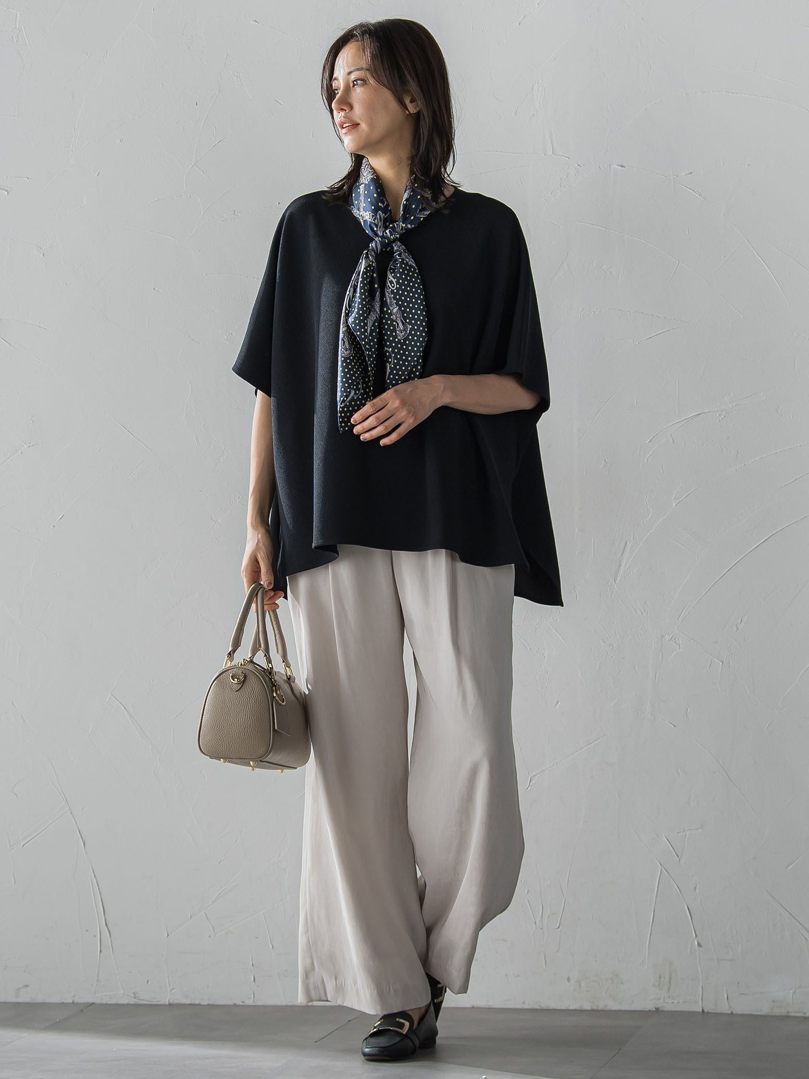 つぶつぶジョーゼットカットソー≪洗濯機で洗える≫