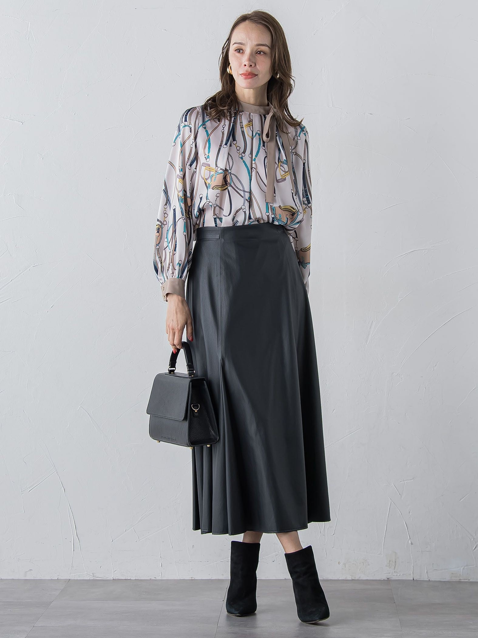 フェイクレザーマーメイドスカート