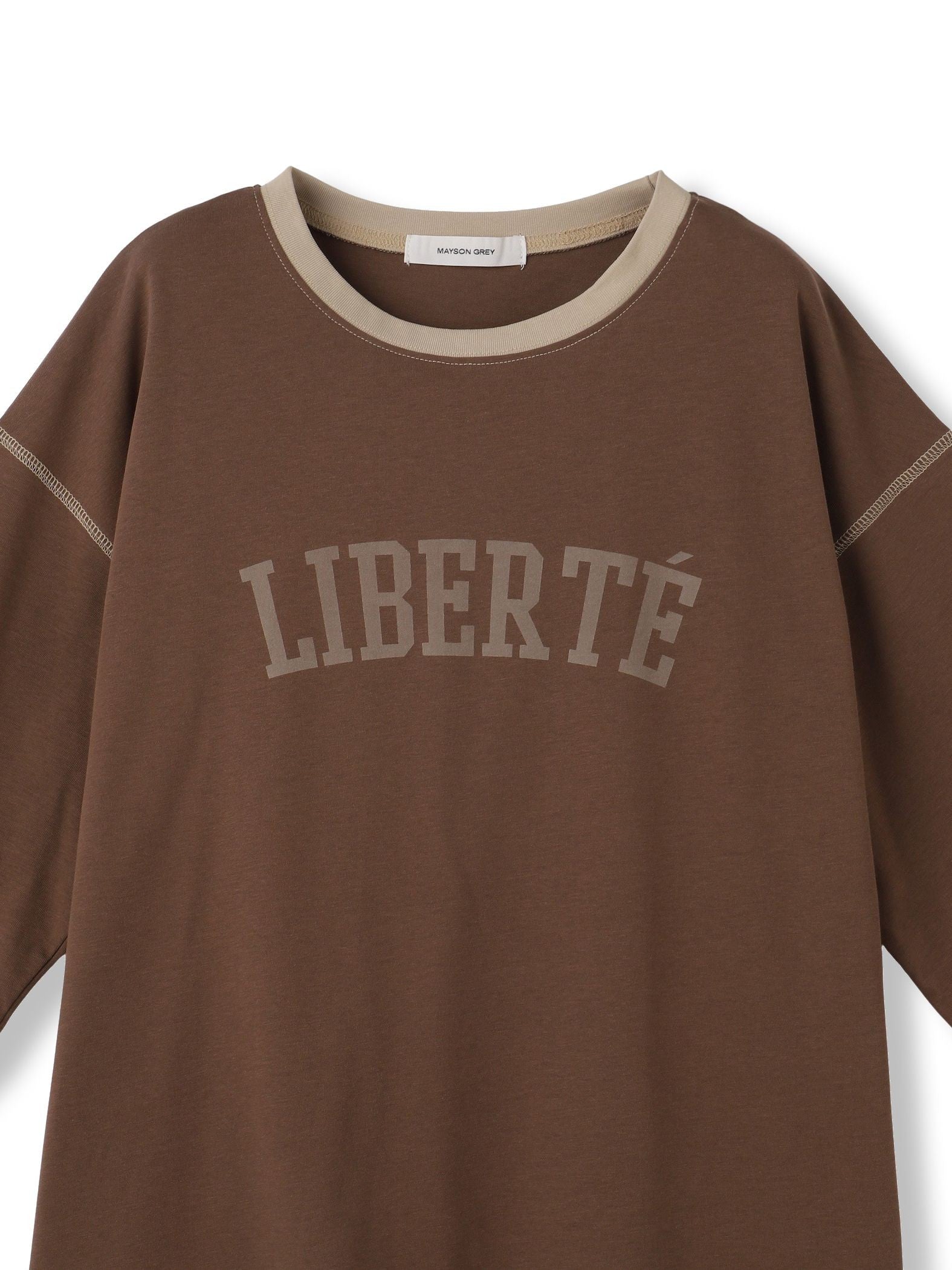 バイカラーパイピングロゴTシャツ≪手洗い可能≫