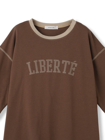 バイカラーパイピングロゴTシャツ≪手洗い可能≫