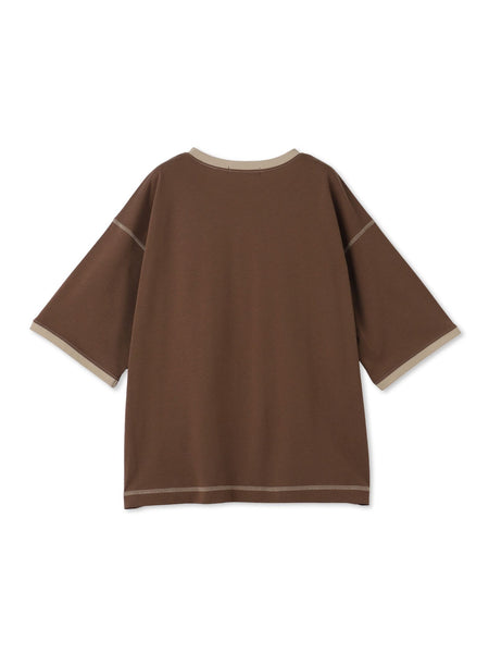 バイカラーパイピングロゴTシャツ≪手洗い可能≫