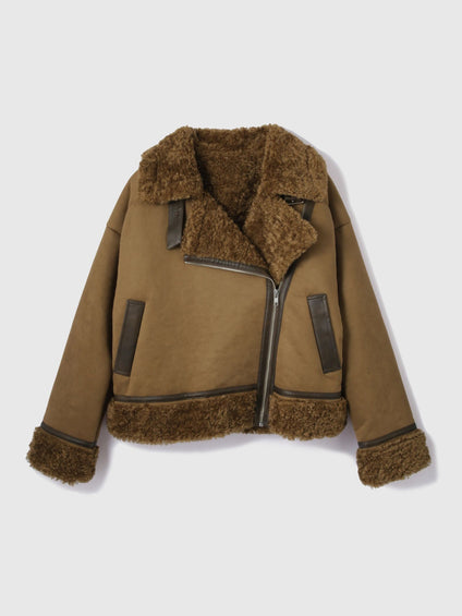 フェイクムートンボアブルゾン