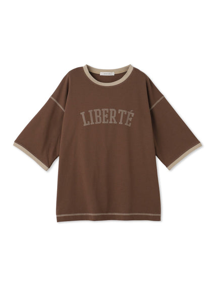 バイカラーパイピングロゴTシャツ≪手洗い可能≫
