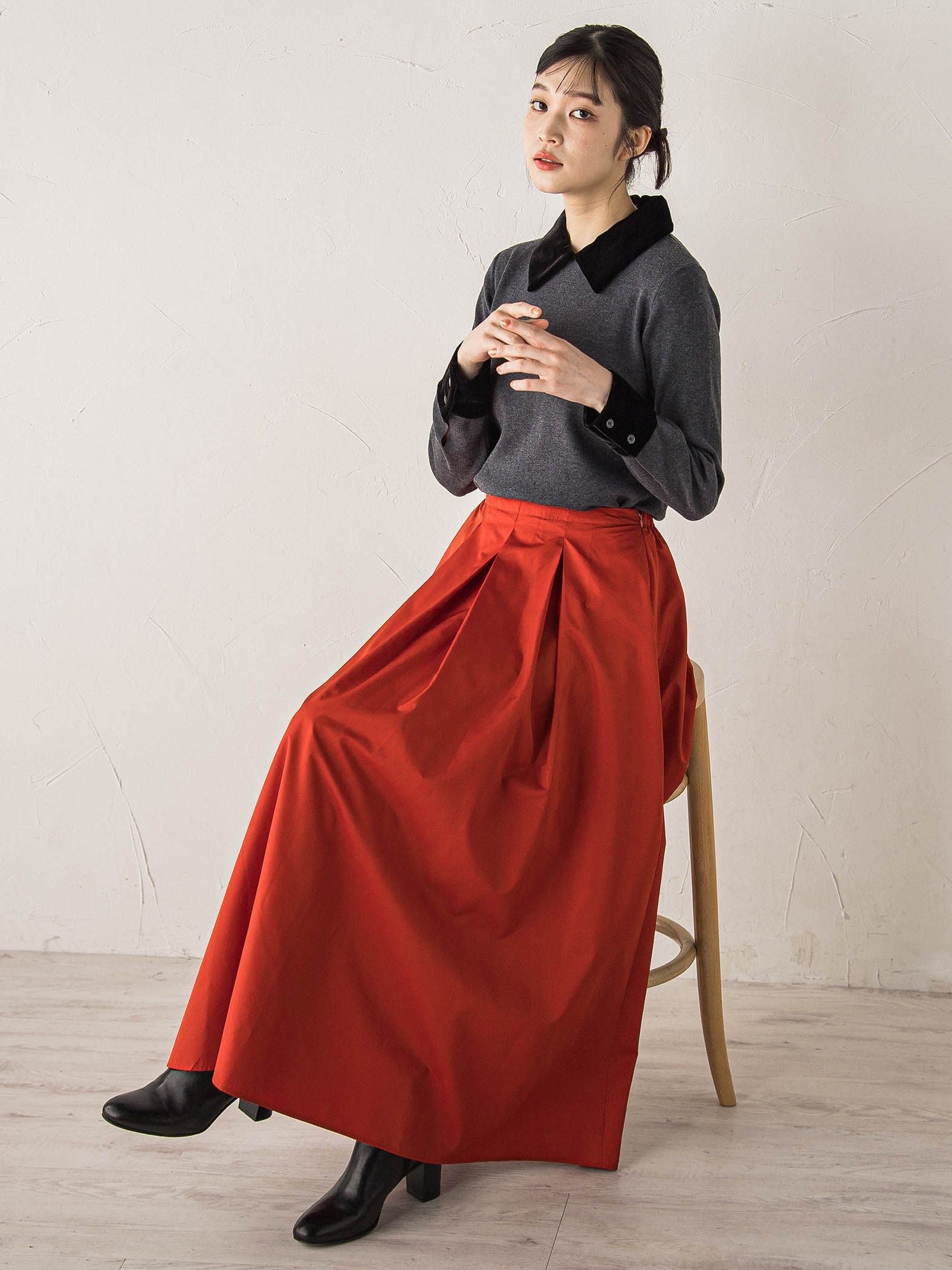 タフタタックスカート≪洗濯機で洗える≫