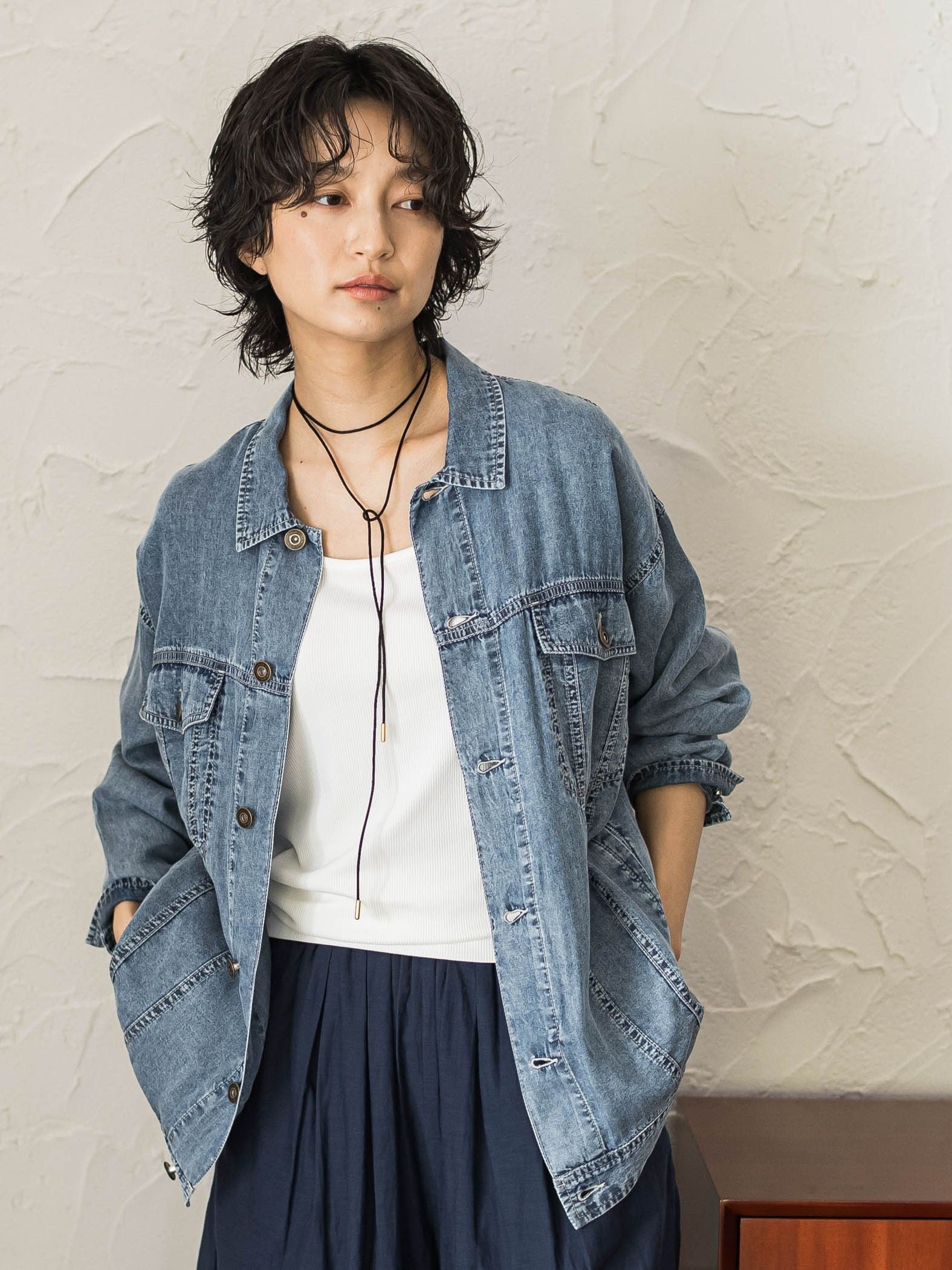 ゆれるデニムジャケット
