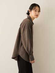 サテンピーチバックギャザーブラウス≪手洗い可能≫