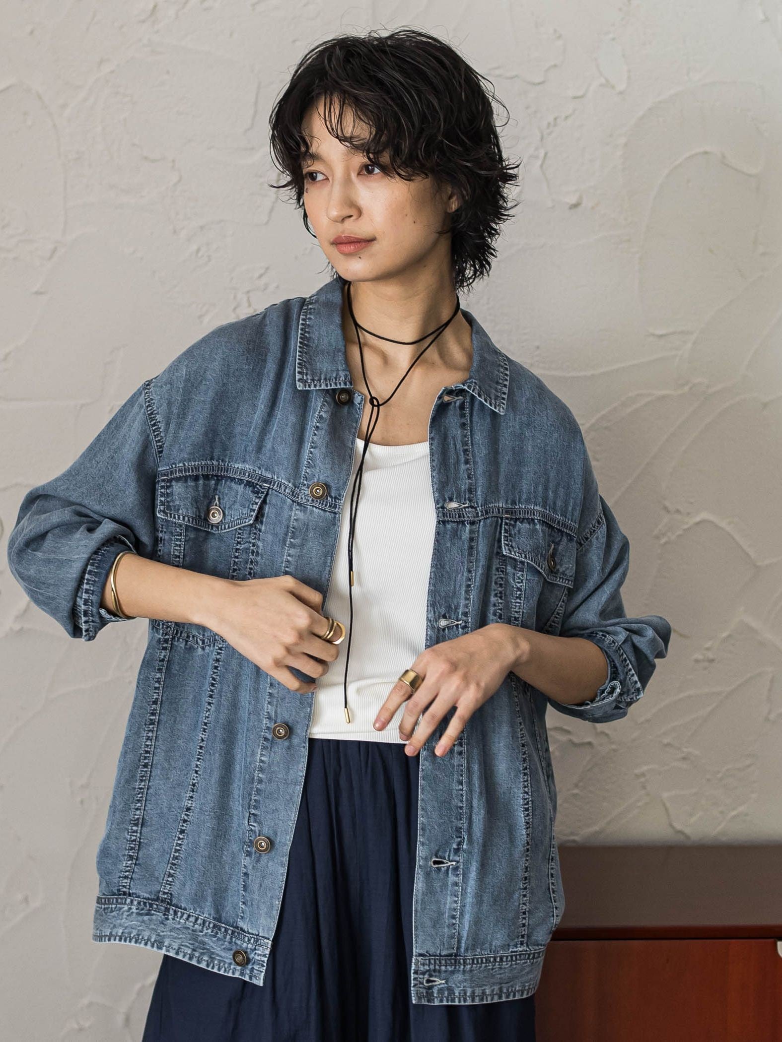 ゆれるデニムジャケット