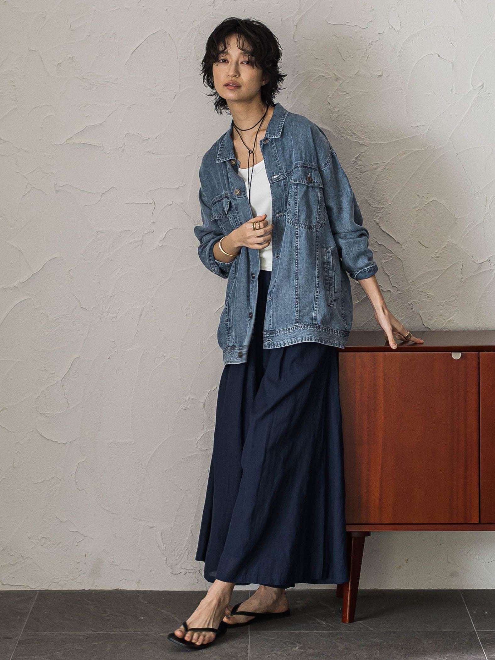 ゆれるデニムジャケット