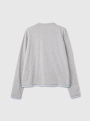 ヘンリーネックレイヤードTシャツ