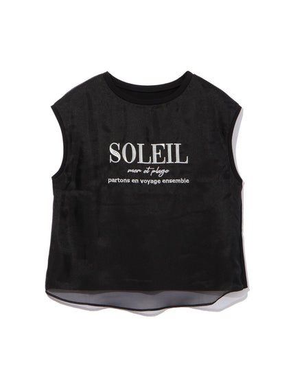 チュールドッキングシシュウTシャツ≪手洗い可能≫