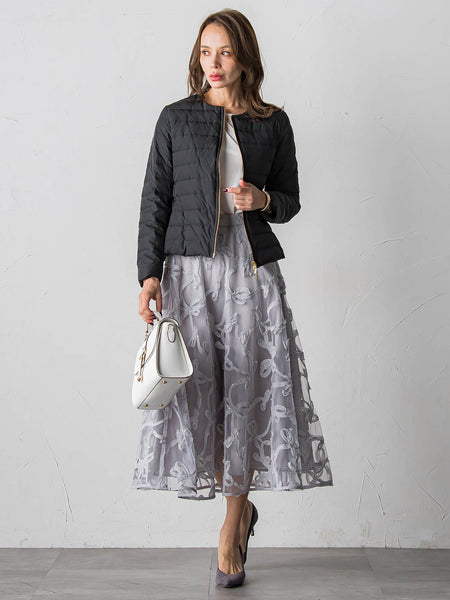 スパンコールテープチュールスカート