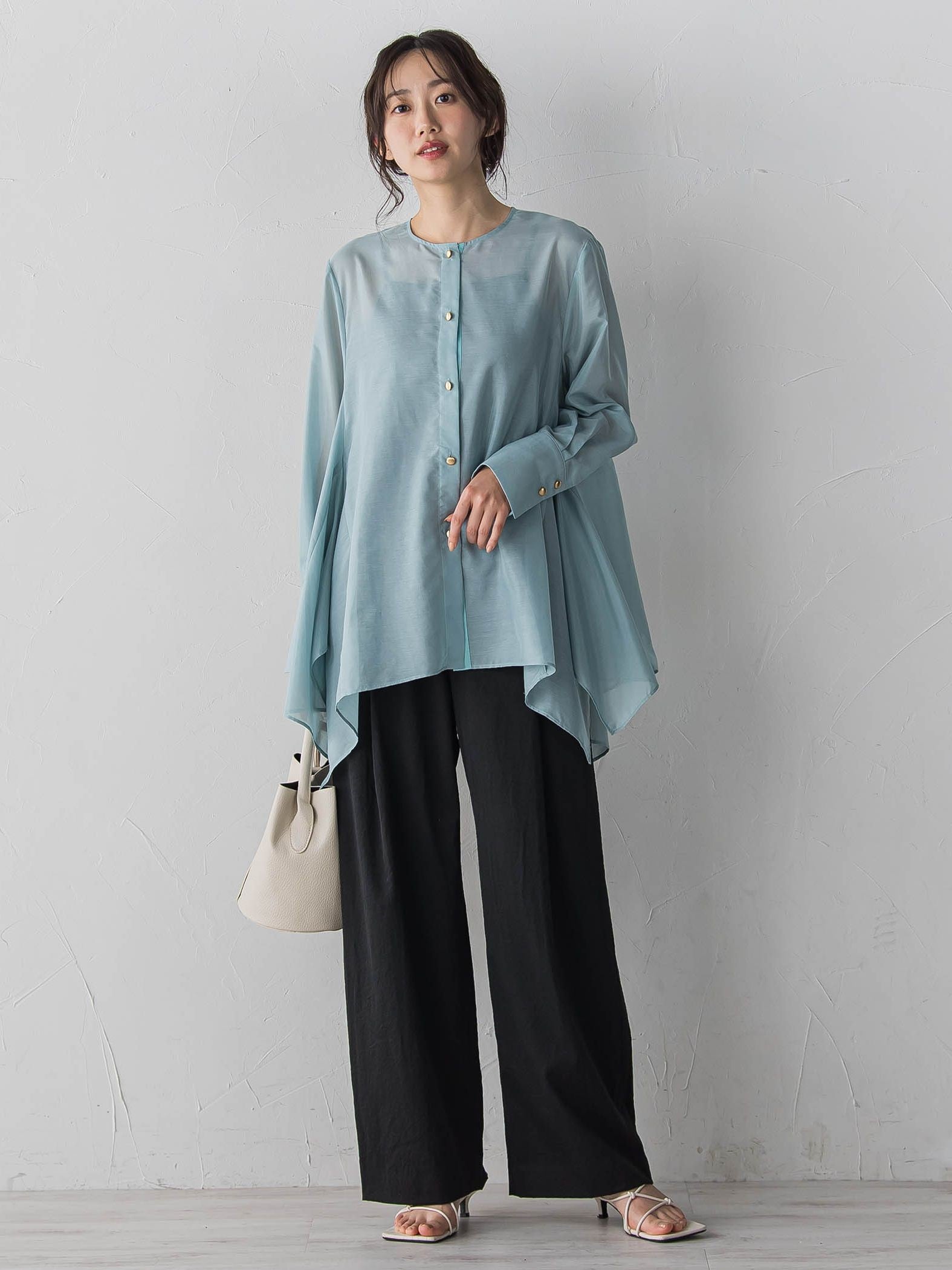 ワイドポケットタックパンツ