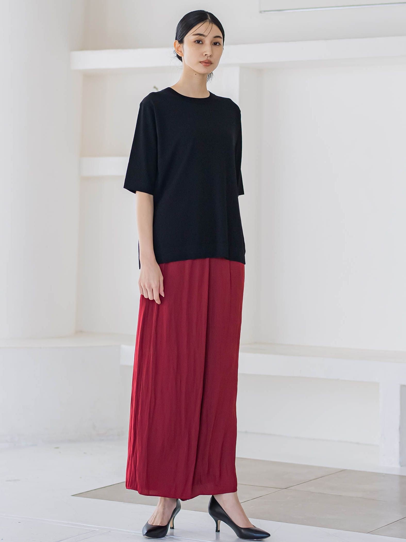 【カタログ掲載】スエードタッチサテンパンツ≪洗濯機で洗える≫