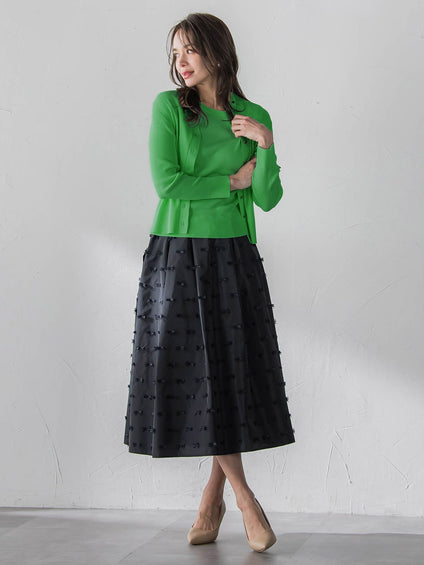 LUCINDAリブニットVカーディガン