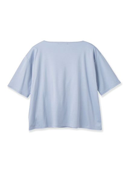 《予約》【連休。涼。軽やかに。】ボートネックT《汗じみ軽減 / 接触冷感》