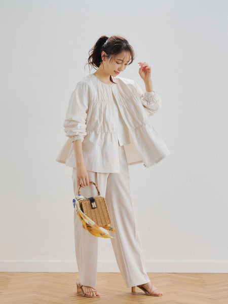 roite lautreamont（ドロワッミニリップストップティアードブルゾン