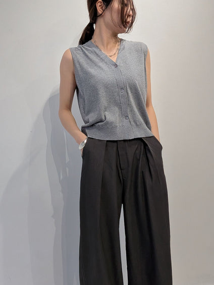 【2piece】sheer layerd vest