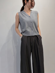 【2piece】sheer layerd vest