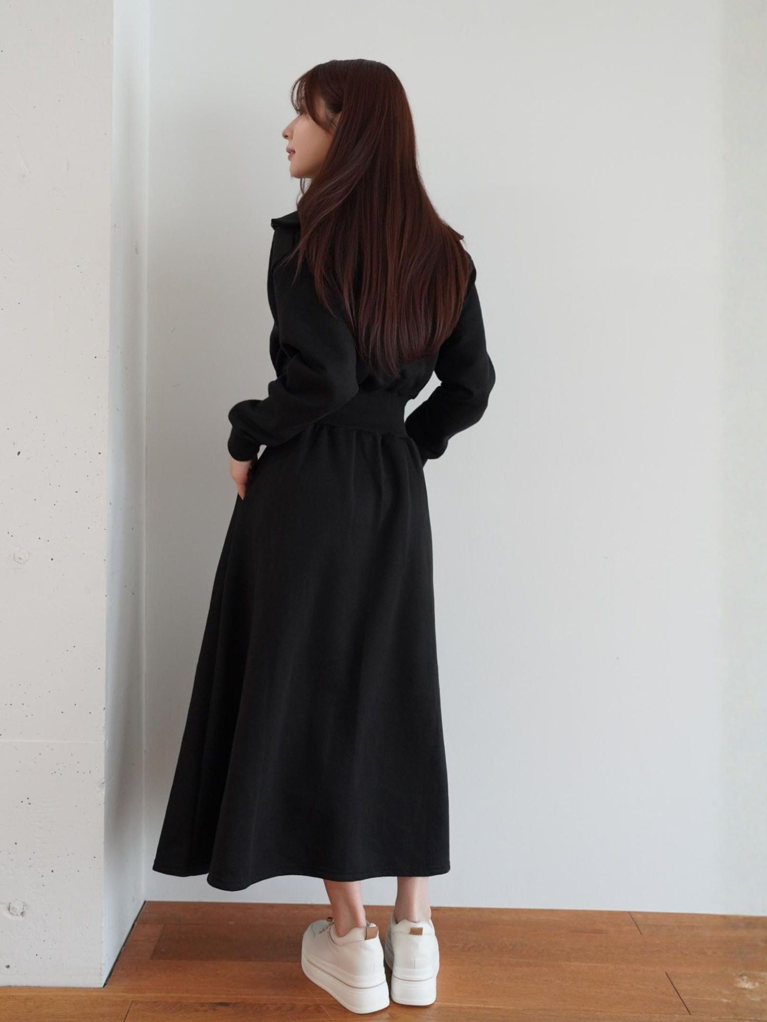 Sweat Rib Onepiece［under150cmさんにもオススメ］≪手洗い可能≫