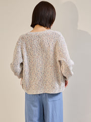 ミックスコイルクルーネックカーディガン