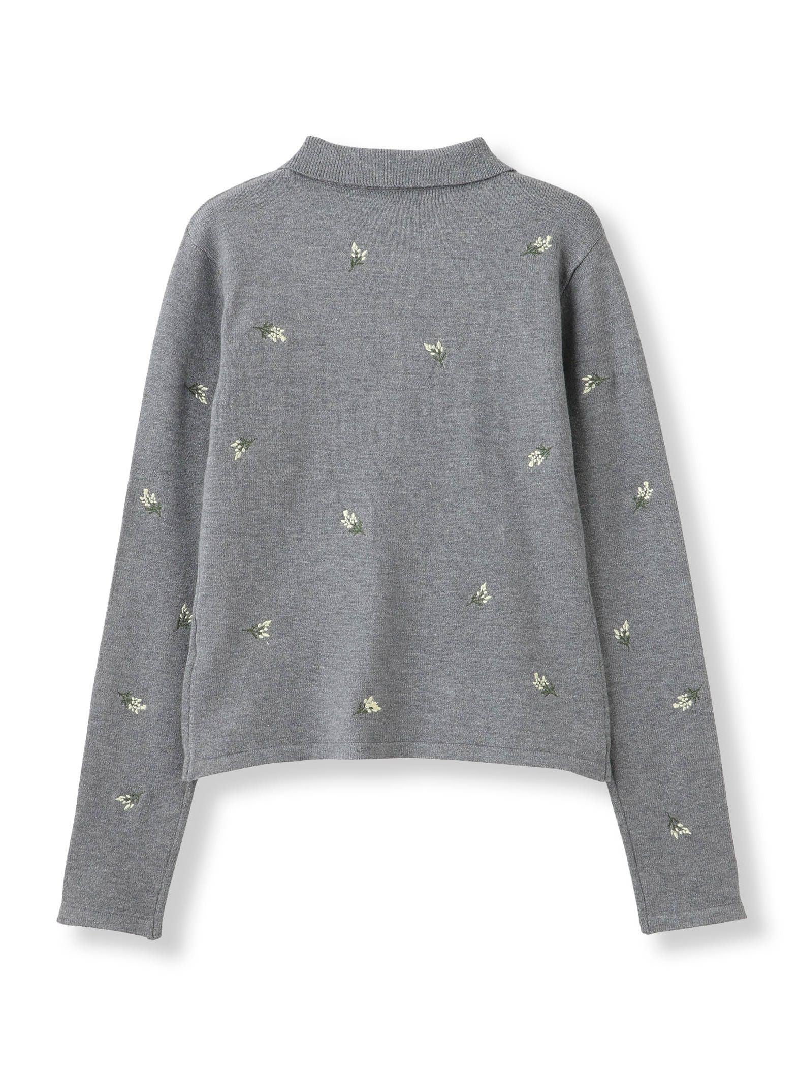 フラワーシシュウニットプルオーバー≪手洗い可能≫