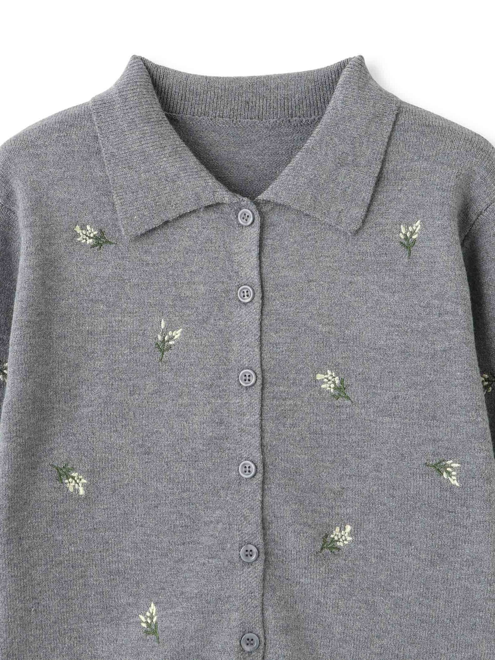 フラワーシシュウニットプルオーバー≪手洗い可能≫