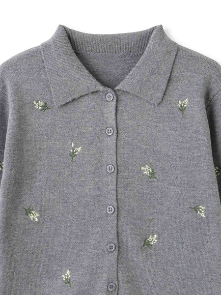 フラワーシシュウニットプルオーバー≪手洗い可能≫