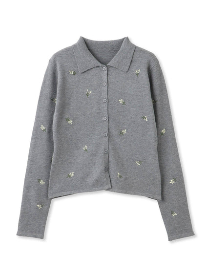 フラワーシシュウニットプルオーバー≪手洗い可能≫