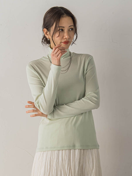 【受注会限定】コットンシルクタートルネックカットソー