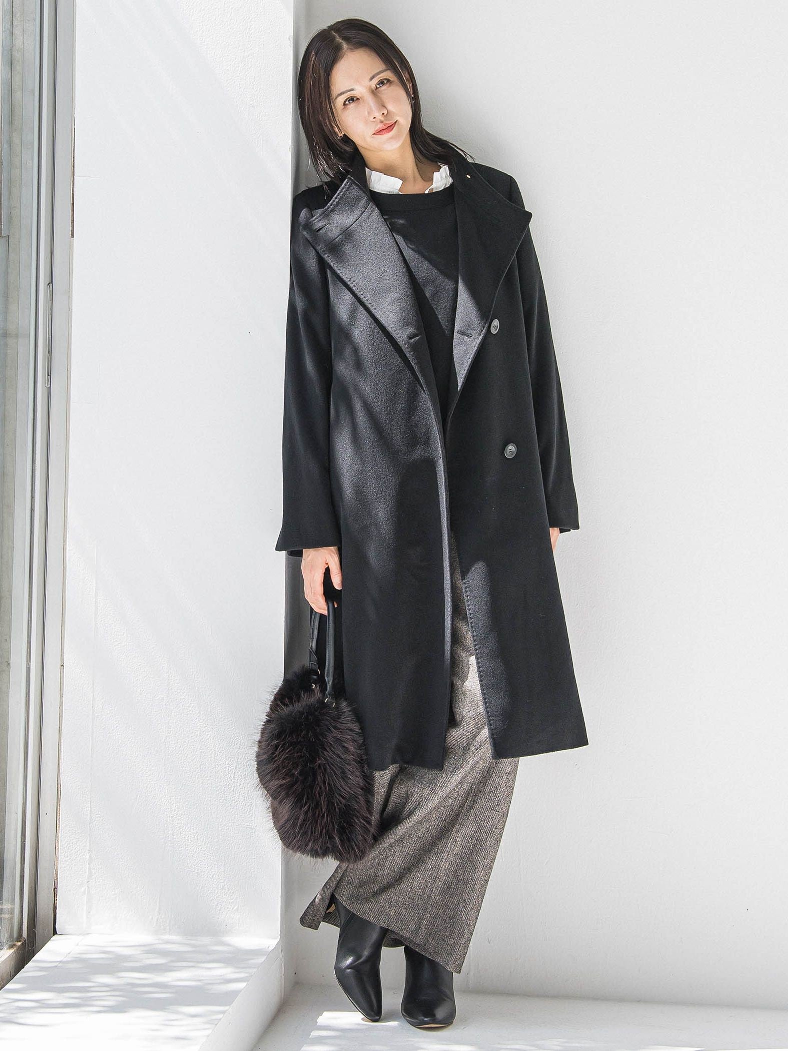 ツイルツイードワイドパンツ