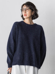 【大きいサイズ】モヘヤスパンコールニット