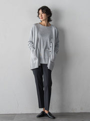 【WEB限定/+5cm丈長め】シェルタリングテーパードパンツ