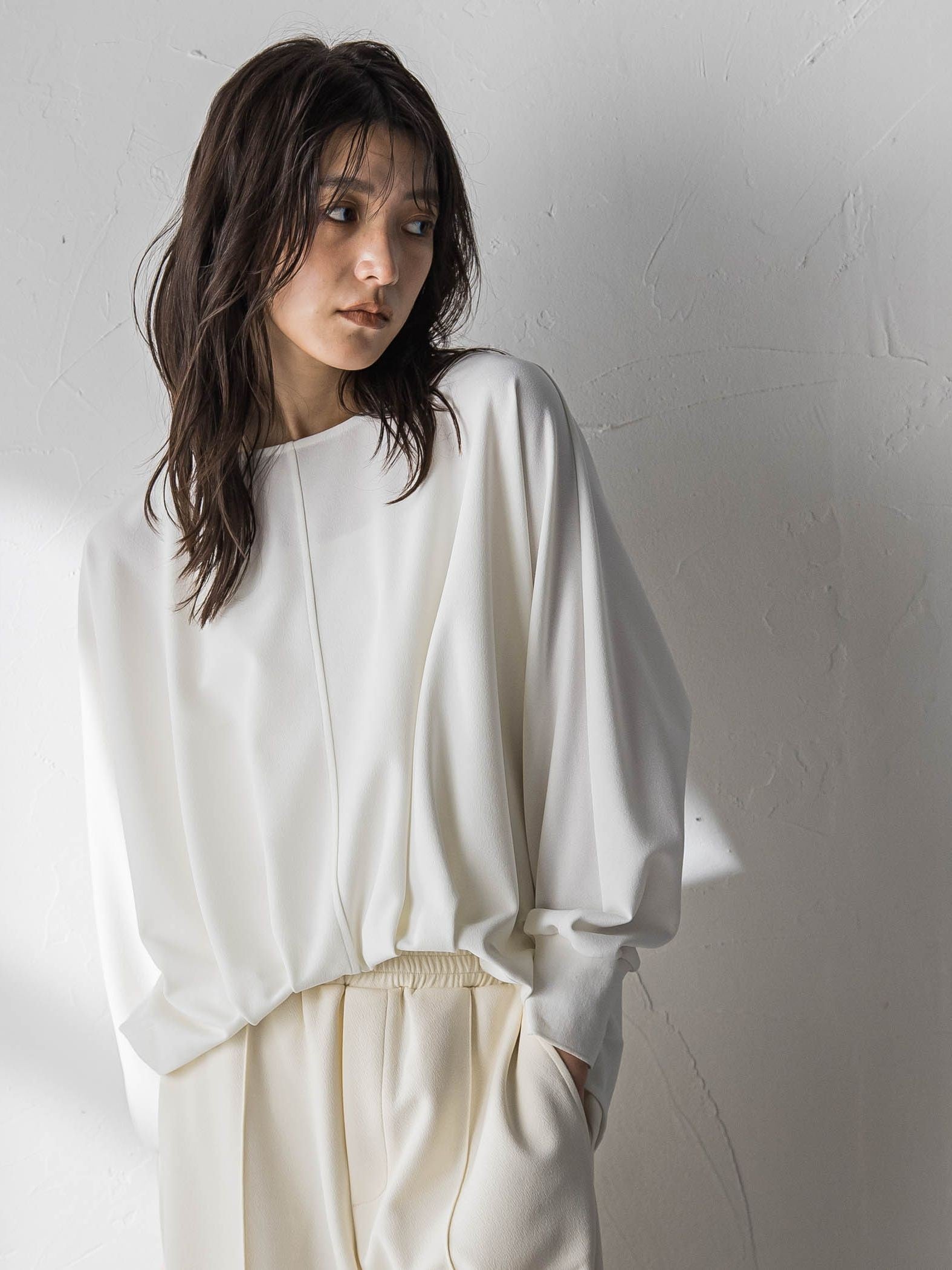 “ 叶える ” タックヘムドルマンショートプルオーバー