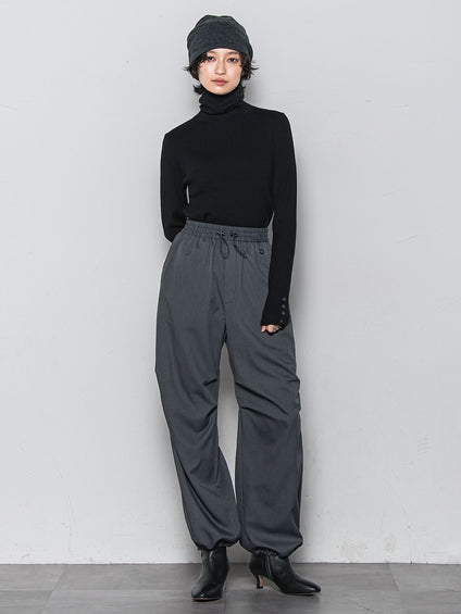 リブタートルニットプルオーバー≪手洗い可能≫