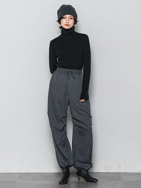 リブタートルニットプルオーバー≪手洗い可能≫