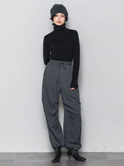 リブタートルニットプルオーバー≪手洗い可能≫