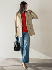 【受注会限定】リネンブレンド テーラードダブルブレストジャケット