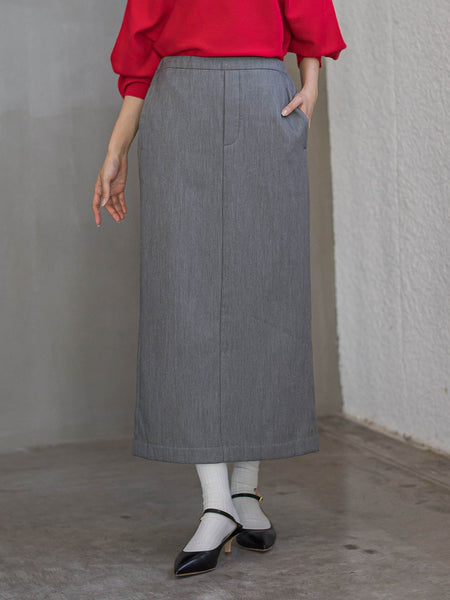 裏起毛タイトスカート≪手洗い可能≫