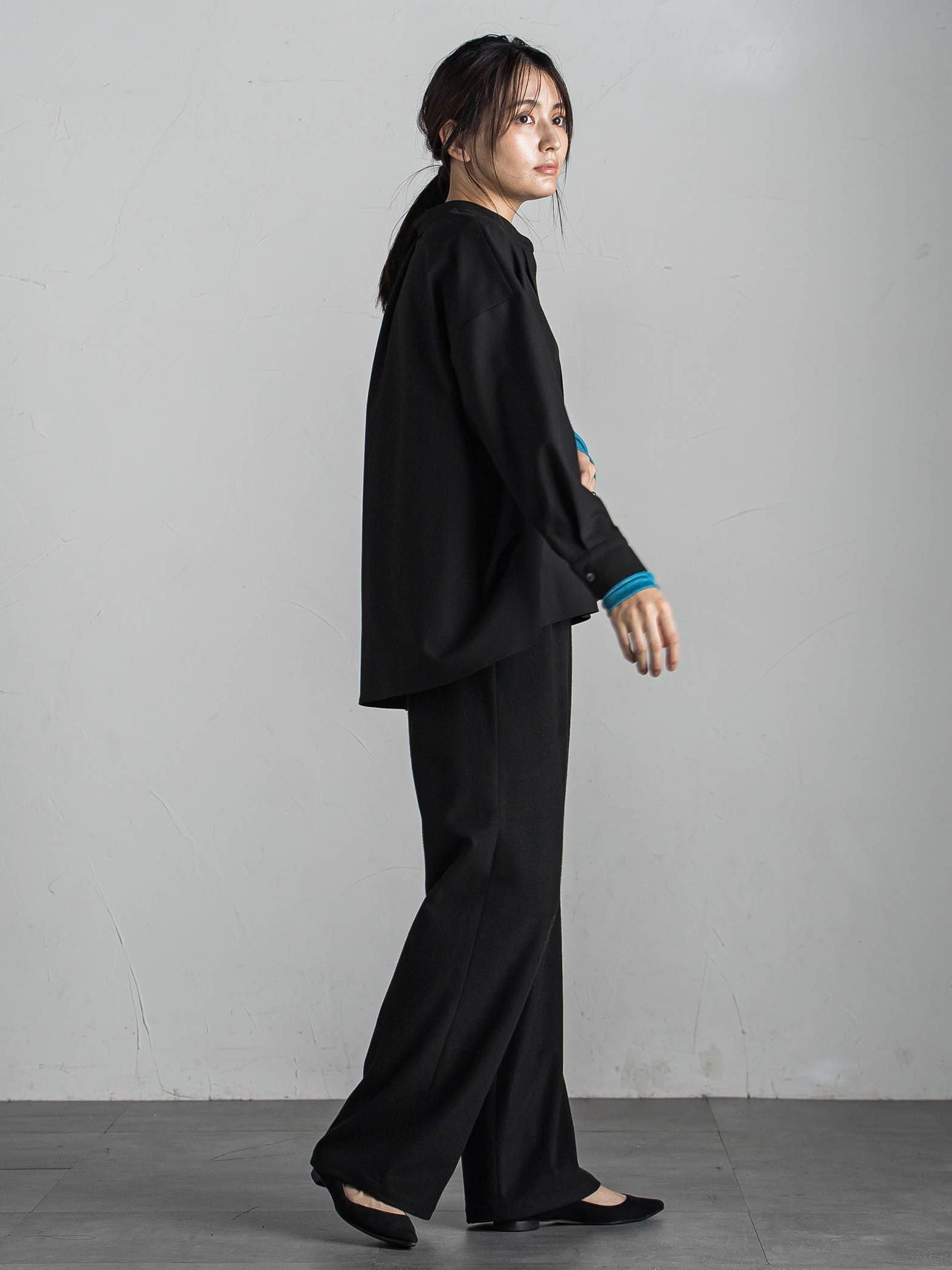 【新色追加】サーモサキソニーバックタックスキッパーブラウス≪洗濯機で洗える≫