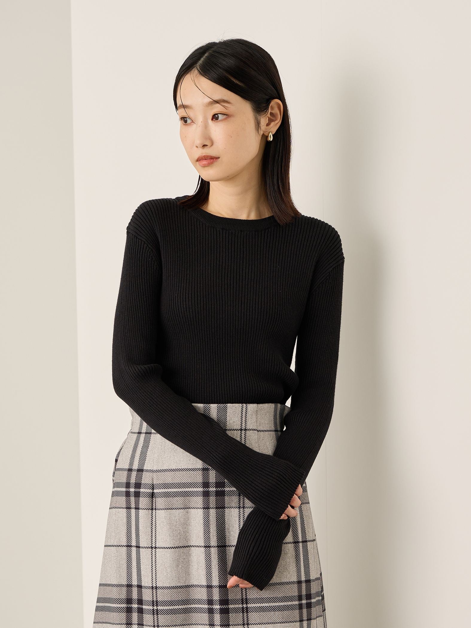 調温クルーネックニット≪手洗い可能≫