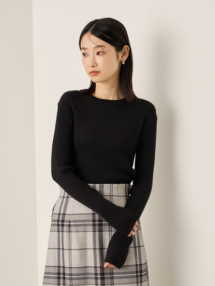 調温クルーネックニット≪手洗い可能≫